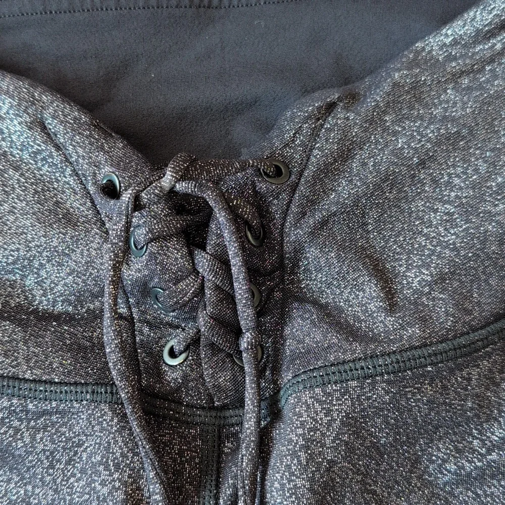 Alo Lace Up Glitter Shimmer Shorts
